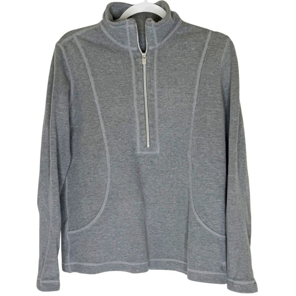 Tommy Bahama Men's Cotton Half-Zip Long Sleeve Pullover Sweatshirt Gray Small